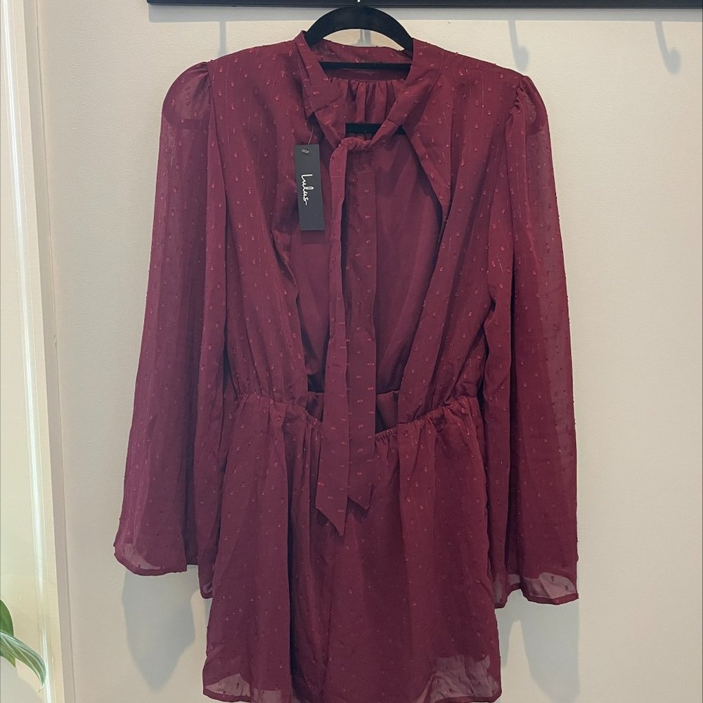 Lulus Burgundy Romper